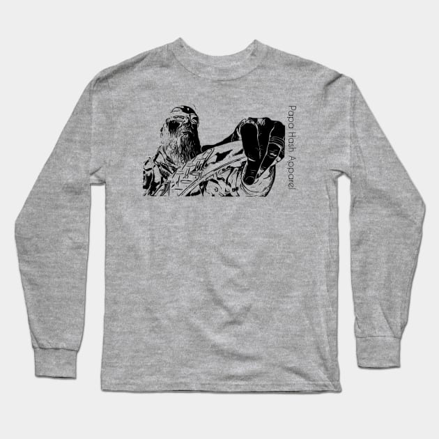 Papa Hash Apparel: Driving Along opposite Long Sleeve T-Shirt by Papa Hash's House of Art